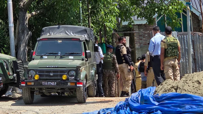 Indian Army soldiers during anti-terrorist operation in J&K