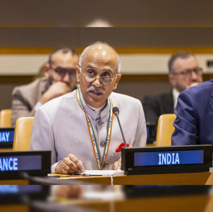 India's representative addressing the UN about Afghanistan's stability