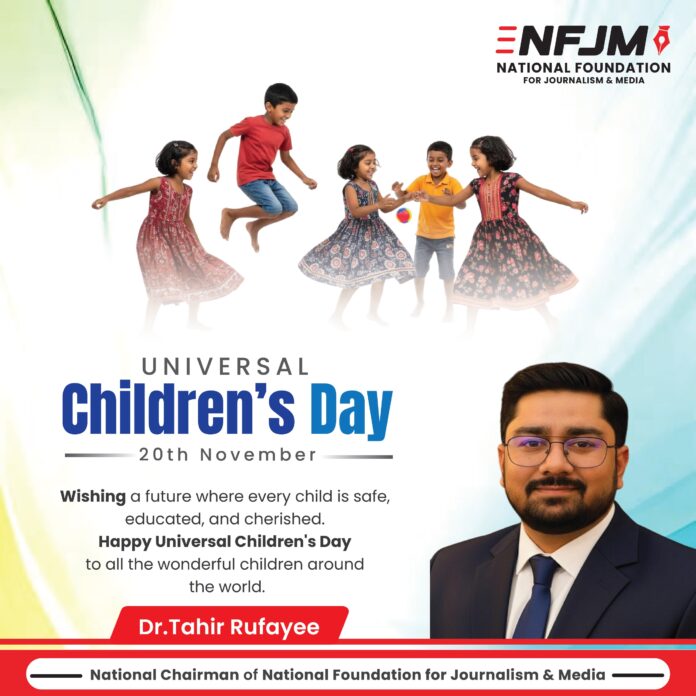 Dr. Tahir Rufayee during Universal Children’s Day celebrations